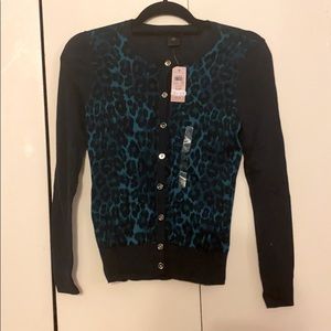 Ann Taylor leopard print cardigan